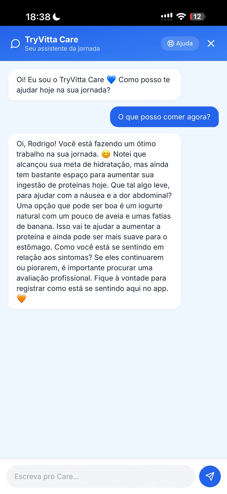 Assistente Care na jornada